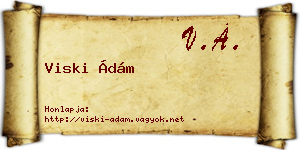 Viski Ádám névjegykártya